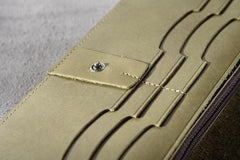 Handmade Leather Mens Clutch Wallet Cool Leather Wallet Long Phone Wallets for Men