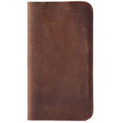 Handmade Leather Mens Cool Long Leather Wallet Slim Phone Clutch Wallet for Men - iwalletsmen