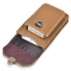 Leather Belt Pouch Mens Small Cases Waist Bag Hip Pack Belt Bag Fanny Pack Bumbag for Men