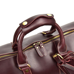 Genuine Leather Mens Cool Weekender Bag Travel Bag Duffle Bags Overnight Bag Holdall Bag for men