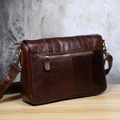 Genuine Leather Mens Cool Messenger Bag Chest Bag Bike Bag Cycling Bag for men