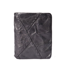 Handmade Mens Cool billfold Leather Wallet Men Small Slim Wallets Bifold for Men