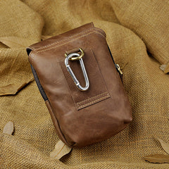 Leather Belt Pouch Mens Small Cases Waist Bag Hip Pack Belt Bag Fanny Pack Bumbag for Men