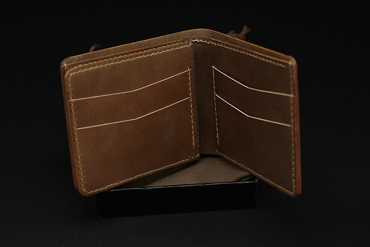 Handmade Leather Tooled Metallica Mens billfold Wallet Cool Leather Wallet Slim Wallet for Men
