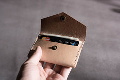Handmade Leather Mens Cool billfold Wallet Card Holder Small Card Slim Wallets for Men - iwalletsmen