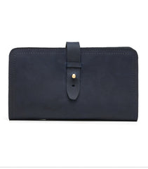 Handmade Leather Mens Travel Wallet Passport Leather Wallet billfold Slim Wallets for Men