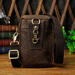 Leather Belt Pouch Mens Small Cases Waist Bag Hip Pack Belt Bag Fanny Pack Bumbag for Men