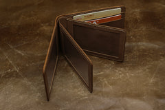 Handmade Leather Tooled Predator License Wallet Mens Card billfold Wallet Cool Leather Wallet Slim Wallet for Men