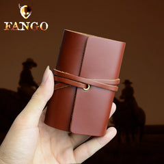 Handmade Leather Floral Mens Cool billfold Wallet Card Holder Small Card Slim Wallets for Men