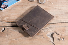 Handmade Leather Mens Cool billfold Wallet Card Holder Small Card Slim Wallets for Men