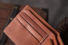 Handmade Leather Mens Cool Wallet Men Slim Wallets Front Pocket Wallet for Men