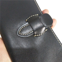 [On Sale] Handmade Vintage Mens Leather Long Wallets Cool Long Wallet for Men - iwalletsmen