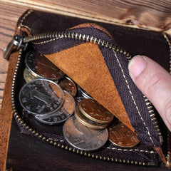 Cool Mens Leather billfold Wallet Leather Small Wallet Bifold Slim Wallets For Men - iwalletsmen