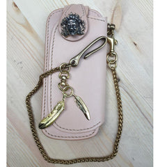 Handmade Mens Leather Biker Wallet Biker Chain Wallets Cool Long Wallet with Chain - iwalletsmen