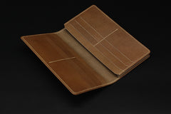 Handmade Leather Tooled Alien-Predator Mens Long Wallet Cool Leather Wallet Clutch Wallet for Men