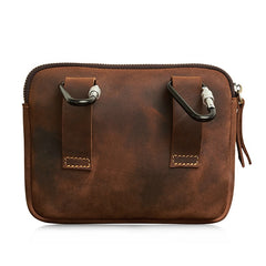 Leather Belt Pouch Mens Cases Waist Bag Hip Pack Belt Bag Fanny Pack Bumbag for Men