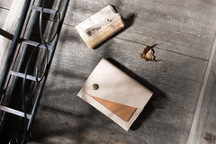 Handmade Leather Mens Cool billfold Wallet Card Holder Small Card Slim Wallets for Men