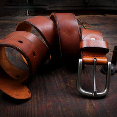 Genuine Leather Mens Leather Men Brown Black Belt for Men Cool Leather Belt