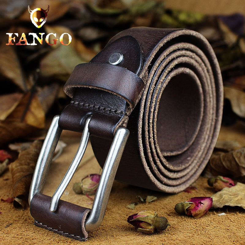 Handmade Genuine Leather Mens Leather Men Brown Black Belt for Men Cool Leather Belt