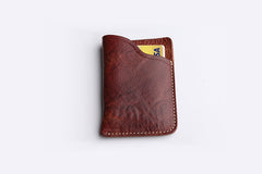 Handmade Leather Mens Cool billfold Wallet Card Holder Small Card Slim Wallets for Men