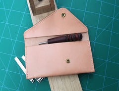 Handmade Leather Mens Envelope Long Wallet Cool Long Wallet for Men - iwalletsmen