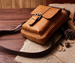 Leather Belt Pouch Mens Small Cases Waist Bag Hip Pack Belt Bag Fanny Pack Bumbag for Men