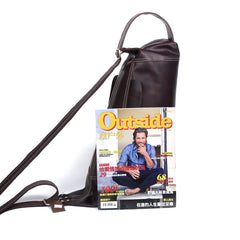 Genuine Leather Mens Cool Chest Bag Sling Bag Crossbody Bag Travel Bag Hiking Bag for men