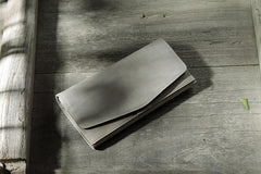 Handmade Leather Mens Clutch Wallet Cool Leather Wallet Long Phone Wallets for Men