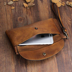 Handmade Mens Cool Long Leather Chain Wallet Cards Biker Trucker Wristlet Wallet - iwalletsmen