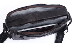 Handmade Genuine Leather Mens Cool Messenger Bag Chest Bag Bike Bag Cycling Bag for men