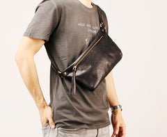 Leather Mens FANNY PACK MENS WAIST BAG HIP PACK BELT BAG FOR MEN - iwalletsmen
