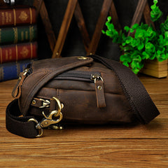 Leather Belt Pouch Mens Small Cases Waist Bag Hip Pack Belt Bag Fanny Pack Bumbag for Men
