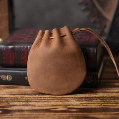 MINI Leather Drawstring Coin Pouch Medieval Pouch Medieval Coin Pouch Renaissance Costume Accessories LARP - iwalletsmen