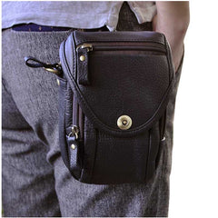 Leather Belt Pouch Mens Small Cases Waist Bag Hip Pack Belt Bag Fanny Pack Bumbag for Men
