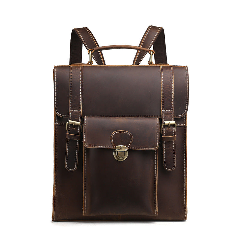 Cool Leather Mens Briefcase Messenger Bag Shoulder Bag Satchel Backpack for men - iwalletsmen