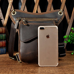 Leather Belt Pouch Mens Small Cases Waist Bag Hip Pack Belt Bag Fanny Pack Bumbag for Men