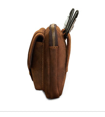 Leather Belt Pouch Mens Cases Waist Bag Hip Pack Belt Bag Fanny Pack Bumbag for Men