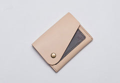 Handmade Leather Mens Cool billfold Wallet Card Holder Small Card Slim Wallets for Men