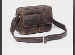 Genuine Leather Mens Cool Messenger Bag Chest Bag Bike Bag Cycling Bag for men