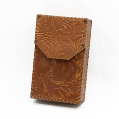 Handmade Cool Leather Mens Engraved Cigarette Holder Case Cigarette Holder for Men - iwalletsmen