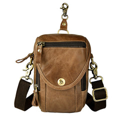 Leather Belt Pouch Mens Small Cases Waist Bag Hip Pack Belt Bag Fanny Pack Bumbag for Men