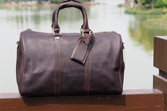 Cool Leather Mens Weekender Bags Vintage Travel Bags Duffle Bag for Men - iwalletsmen