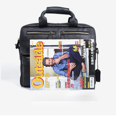 Genuine Leather Mens Cool Messenger Bag Briefcase Chest Bag Bike Bag Cycling Bag for men