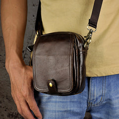 Leather Belt Pouch Mens Small Cases Waist Bag Hip Pack Belt Bag Fanny Pack Bumbag for Men