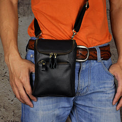 Leather Belt Pouch Mens Small Cases Waist Bag Hip Pack Belt Bag Fanny Pack Bumbag for Men
