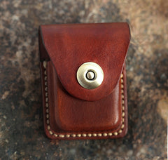 Cool Mens Leather Zippo Lighter Cases with Loop Zippo lighter Holder with clip - iwalletsmen