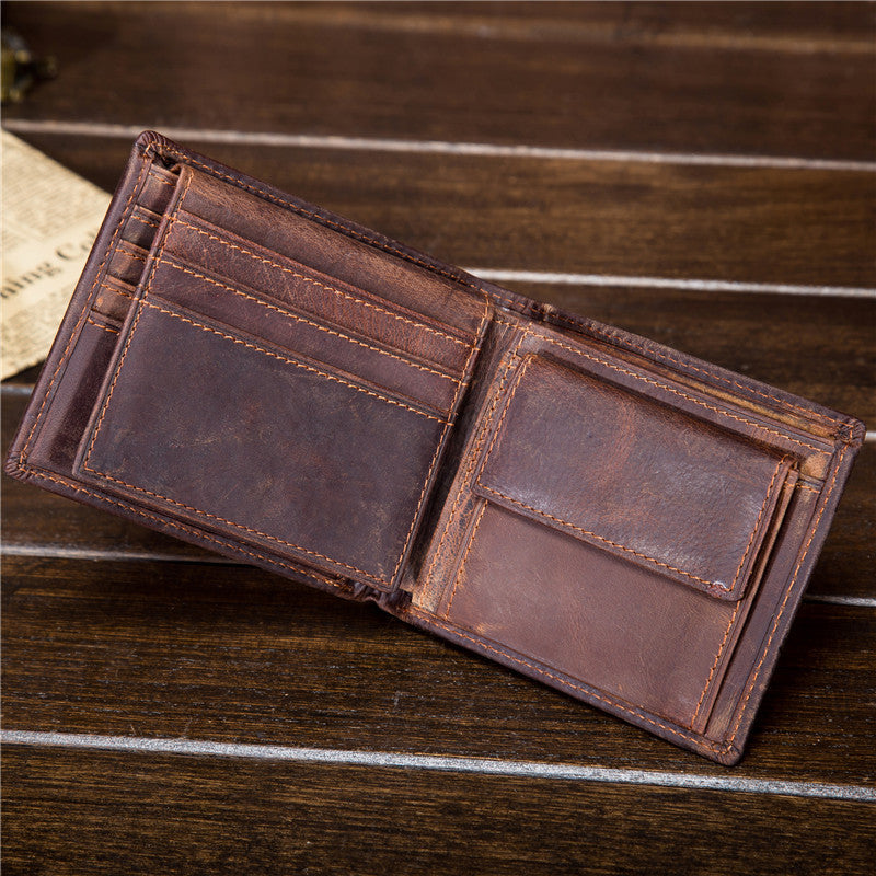 Handmade Leather Mens Cool Slim Leather Wallet Card Wallet Holders Men –  iwalletsmen