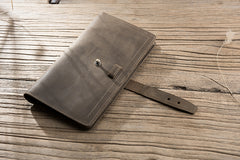 Handmade Leather Mens Travel Wallet Passport Leather Wallet Long Phone Wallets for Men