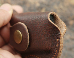 Cool Mens Leather Zippo Lighter Case Zippo lighter Holder with clip - iwalletsmen
