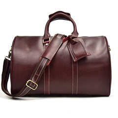 Genuine Leather Mens Cool Weekender Bag Travel Bag Duffle Bags Overnight Bag Holdall Bag for men